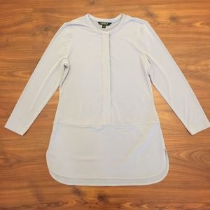 💚 Lauren Ralph Lauren Blue Tunic Blouse